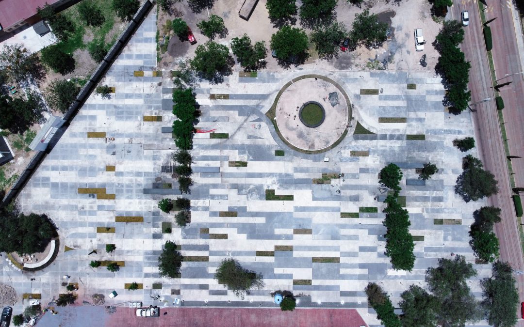 Paisajismo, Parque frente a Pirámide de El Pueblito, Querétaro