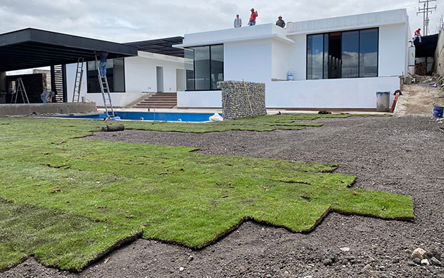 Instalación de pasto Paspalum y riego por Aspersión Automático