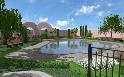 Diseño de jardín, Cristal y Lavisa