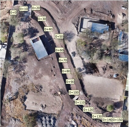 Perfil de nivelación Geomembrana Querétaro Paisajismo