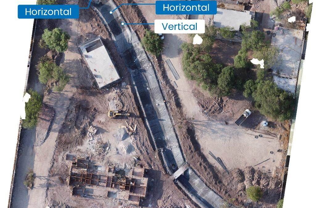 Geomembrana instalada en desarrollo Ruscello